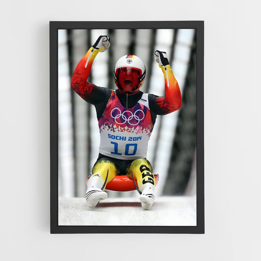 Poster Envol Éclatant – affiche Luge (vue 2)